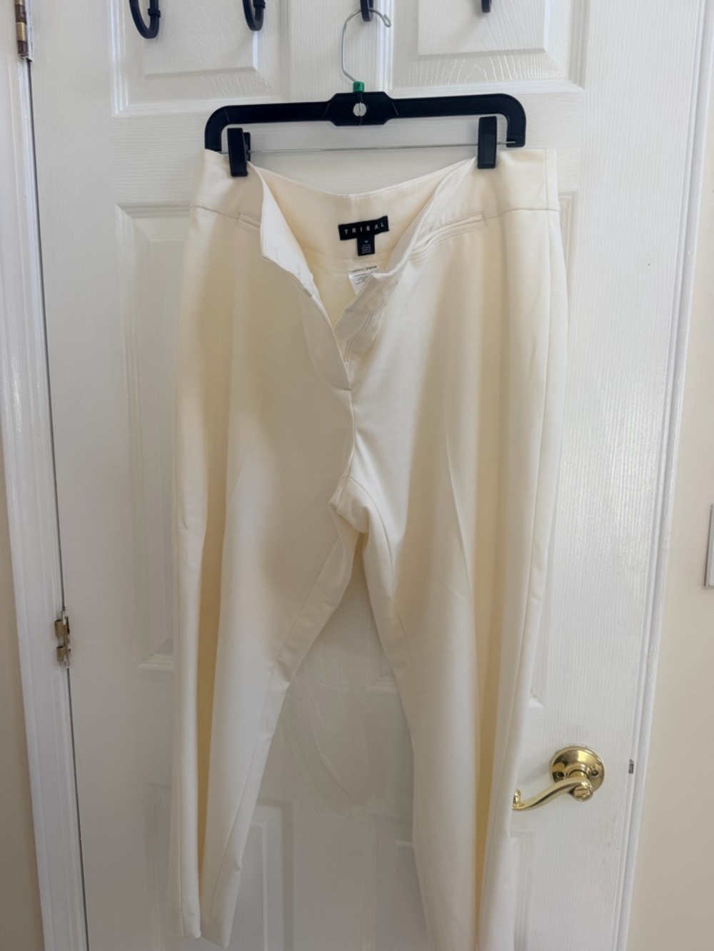 Tribal Size 16 White Straight Leg Career Pants Stretch Trouser